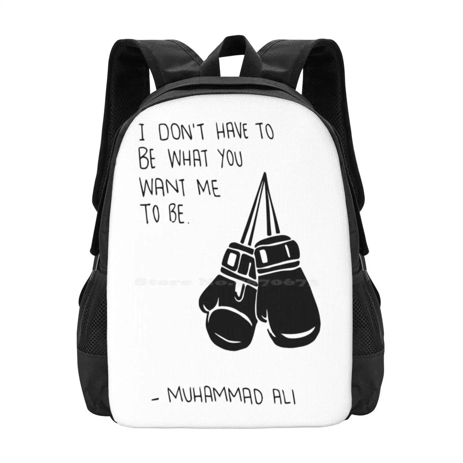 

Мухаммед Али, цитата о себе, модный дизайн, дорожный рюкзак для ноутбука, школьный рюкзак, цитата Мухаммеда Али, Рип Мухаммед