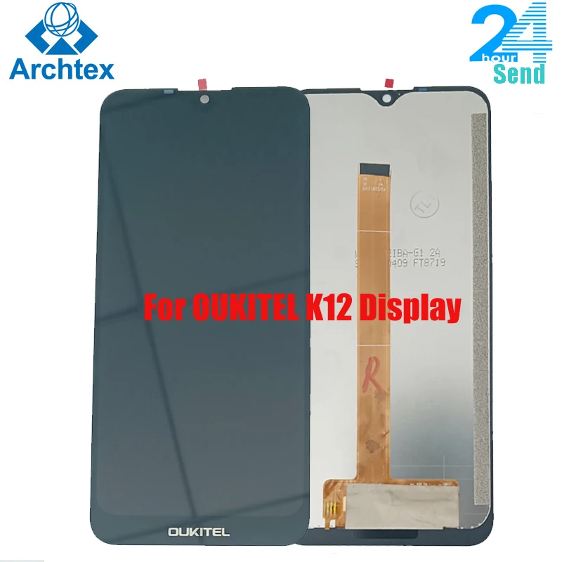 For Original OUKITEL K12 Waterdrop LCD Display+Touch Screen Digitizer Assembly LCD+Touch Digitizer 6.3