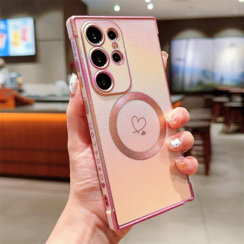 Магнитный чехол для Samsung Galaxy S24 S23 S21 S22 Ultra Plus S20 FE Magsafe