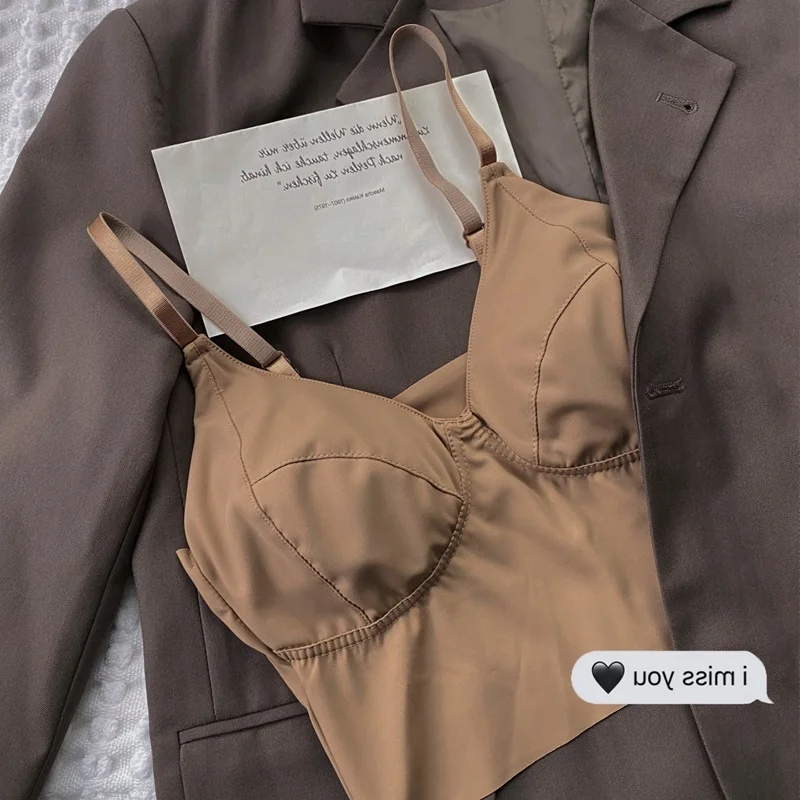 

Backless Elegant Bottom Corset Tops Femme Slim Crop Lace Fish Bone Camisole Women's Sexy Sporty Push UP Tank Top Vest