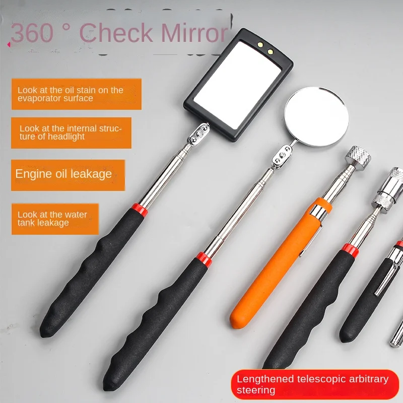

Car Bottom Inspection Check Mirror Telescopic Inspection Mirror Mirros Portable Inner Wall Inspection Anti-Mirros Led with Light