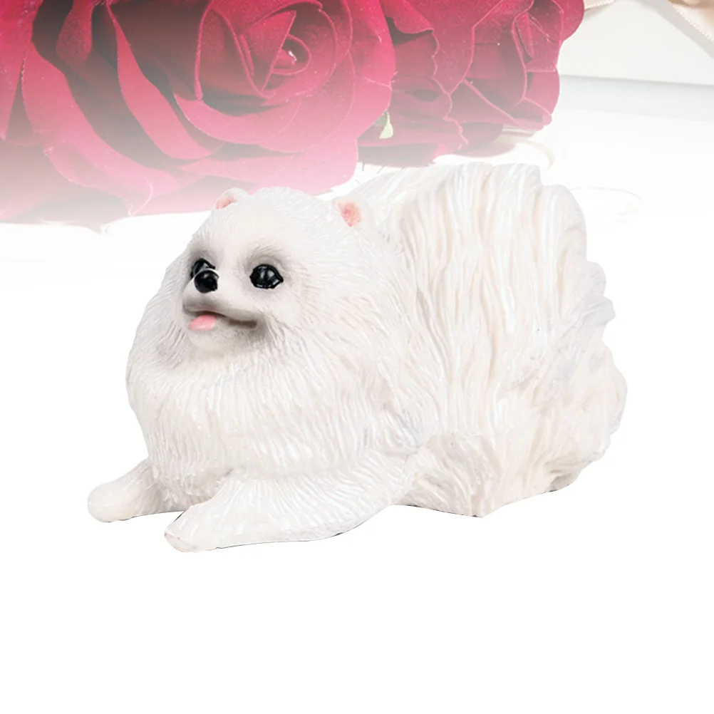 Детская однотонная модель животного мира собаки фигурка померанского шпица