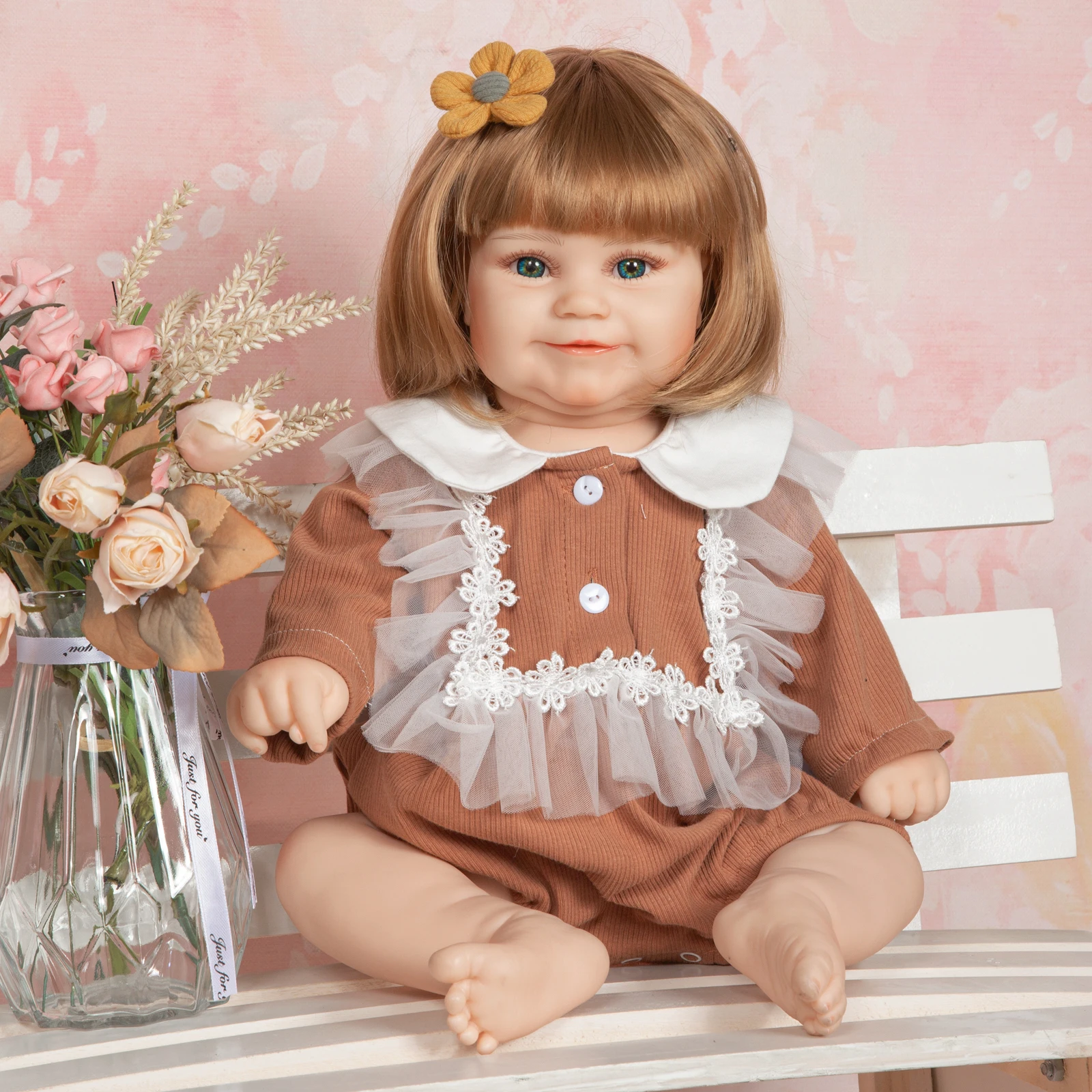 55 см Силиконовые Детские куклы для девочек принцесса Reborn Baby Doll очень мягкие всего