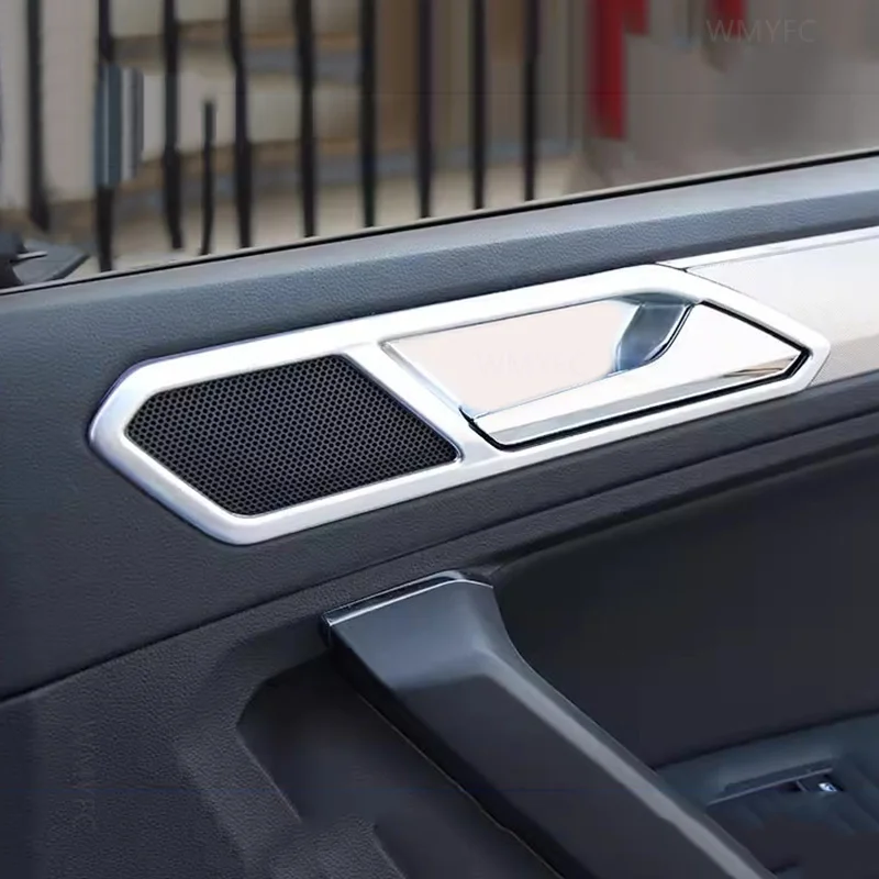 Для Tiguan MK2 2017 2018 2019 2020 2021 2022 ABS углеродная Автомобильная внутренняя дверная ручка