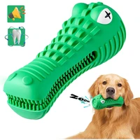 dog toys dog toothbrush indestructible squeaky dog chew toys for medium large breed aggressive chewers crocodile teeth cleaning