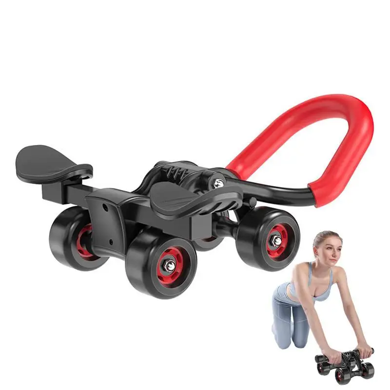 

Exercise Roller Wheels Four Wheels Switchable Handle Abdominal Wheel Non-Slip New Fitness Belly Wheel For Shape Firm Buttocks