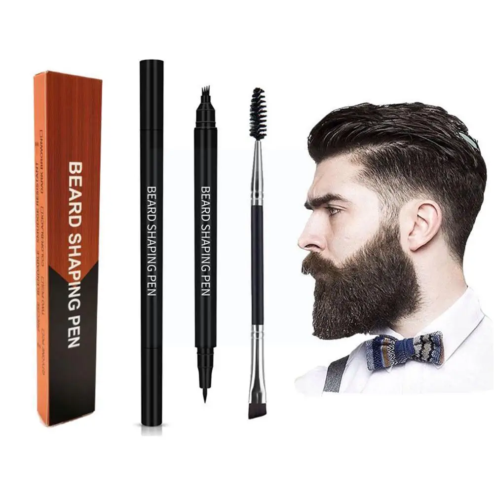 

New Hot Sale Beard Pen Beard Filler Pencil Beard Enhancer Tools Mustache Pencil Mustache Shaping Coloring Proof Water Hair M8y2
