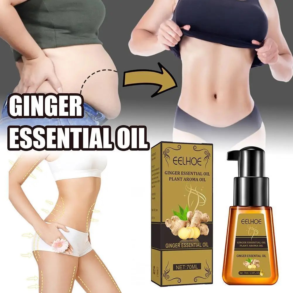 

2022 Weight Loss Dissolve Fat Essential Oil For Whole Body Ginger Plant Essential Oil Promote Metabolism Full Body Slim Massage