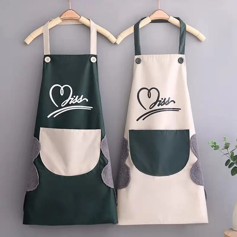 Cute Cartoon Apron For Unisex Women Men Kitchen Accessories Waterproof And Oil-proof Material Sleeveless Apron Cooking BBQ Tools