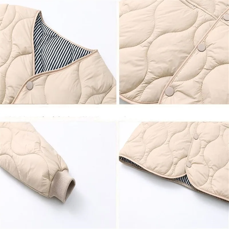 Новинка 2025 осенне-зимние парки тонкая короткая стеганая куртка женская модная