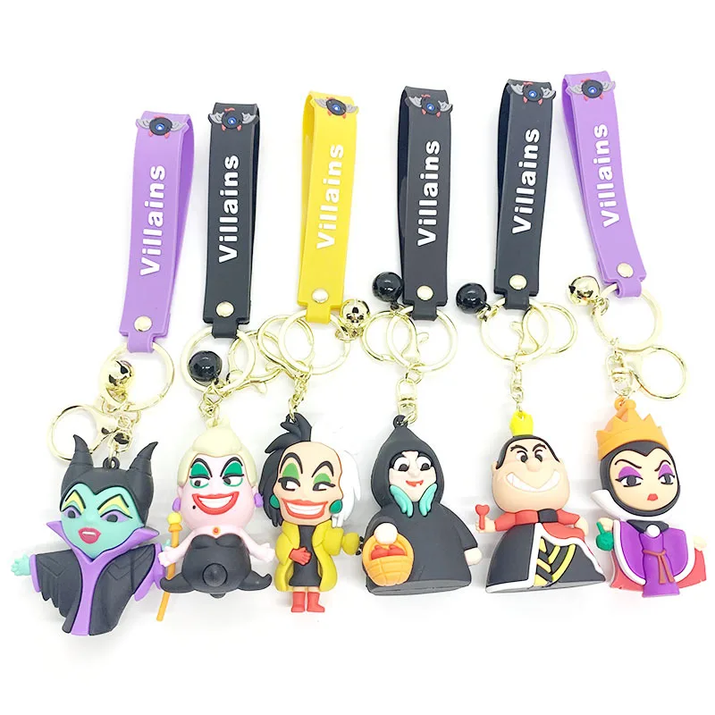 

Fairy Tale Princess Villain Evil Witch Ursula Queen Of Hearts Keychain Cartoon Car Bag Key Chain Pendant