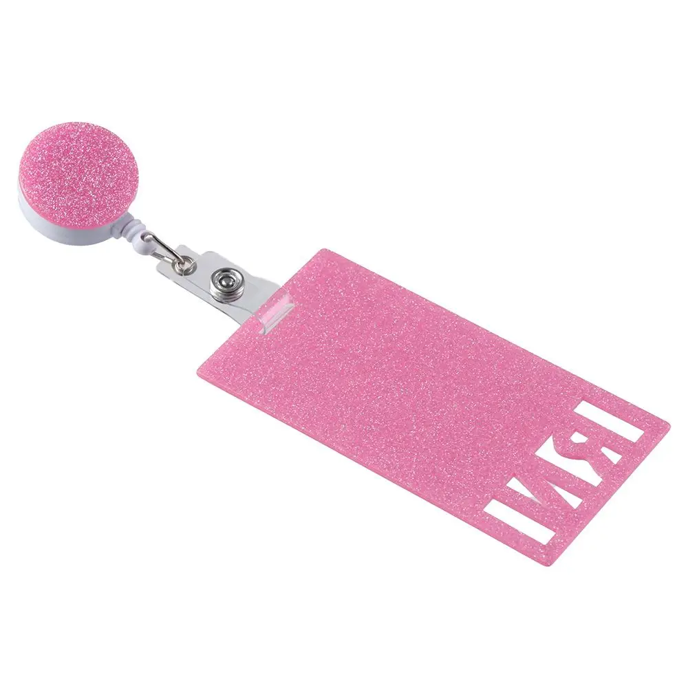 

Purplish red Retractable Gift RN Plastics Key chain Id Card Holder Office