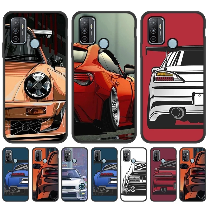 

Luxury sports car phone case black painted soft protective cover is suitable For pixel 3 4 5 6 A XL PRO G