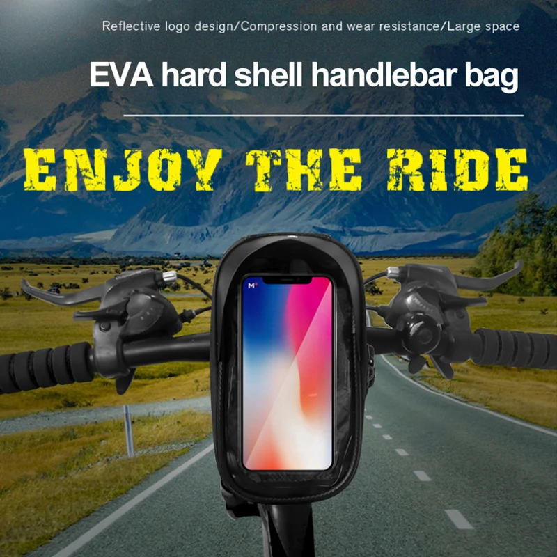 

Сумка на руль унисекс, Жесткий Чехол из ЭВА, водоотталкивающий чехол для сенсорного экрана, женская сумка для горного велосипеда