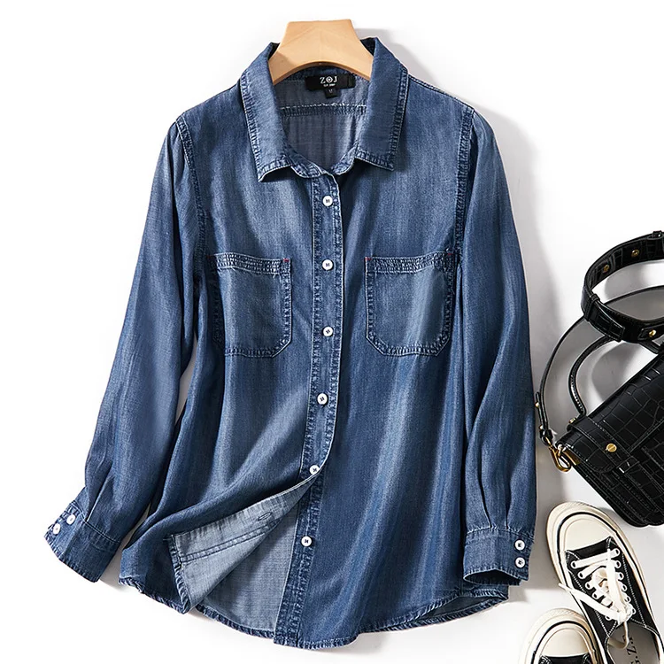 ament przywracania starożytnych sposobów piasek wiosna 2023 джинсовая куртка платье-рубашка новое