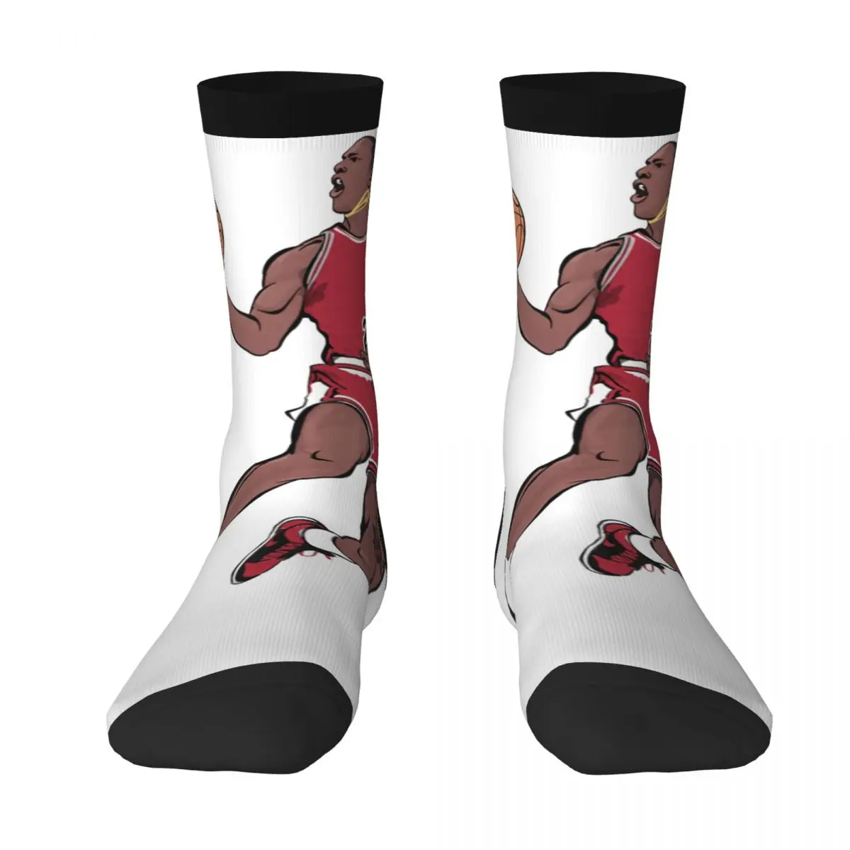 

2023 Basketball Stars Michaeler And Jordans Socks Graphic Cool Humor Graphic Contrast color Blanket roll Elastic Stockings
