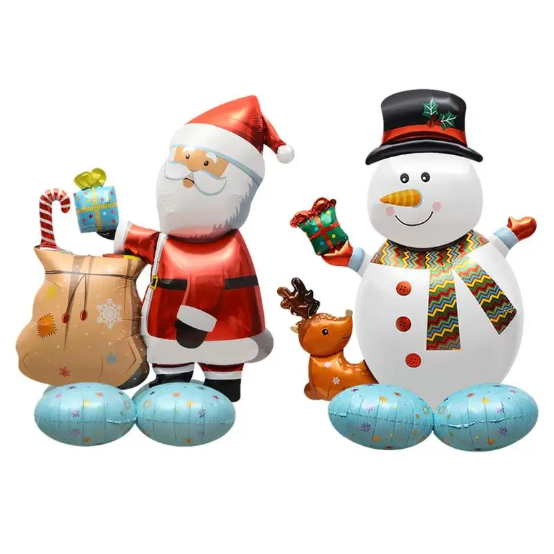 

Детские воздушные шары в виде Санта-Клауса, снеговика