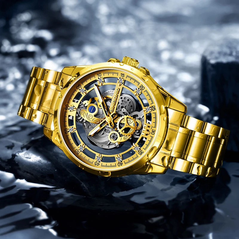 Новинка 2024 мужские часы UTHAI Аутентичные Роскошные модные светящиеся