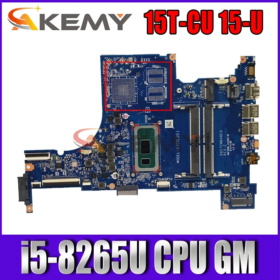 

For HP OMEN 15T-CU 15-U Laptop Motherboard DAG7CMB48E0 mainboard with SRFFX i5-8265U CPU GM