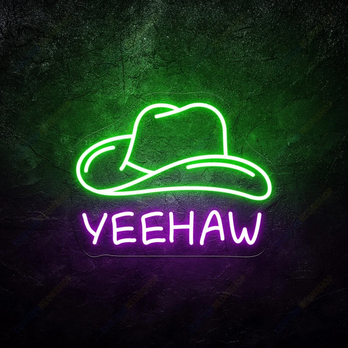 

Ковбойская шляпа Yee Haw, неоновая шляпа Sig, ковбойская шляпа, Настенный декор, шляпа Cowgirls на заказ, неоновая вывеска, украшение для бара, спальни