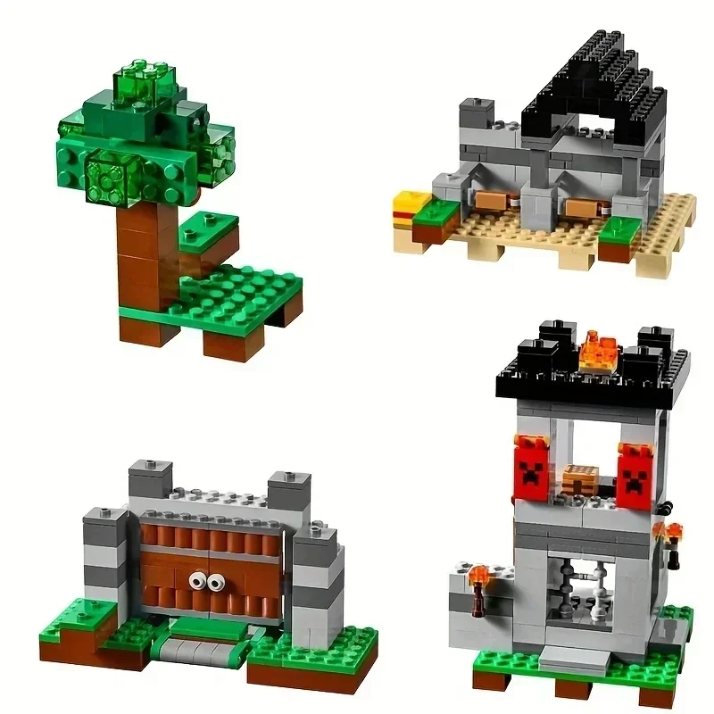 984 шт. строительные блоки Систение бревенчатая домика 21127 модель сборка кирпичей