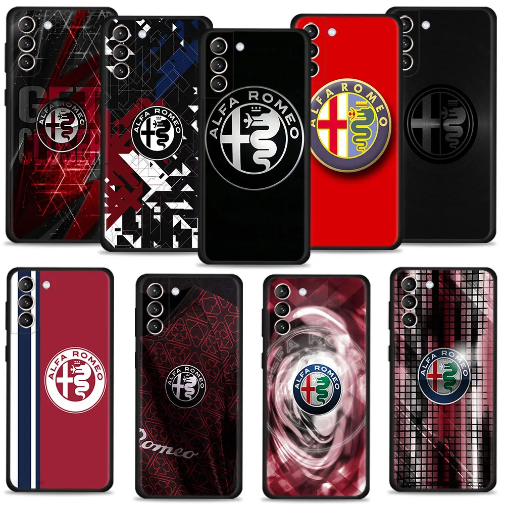 

For Samsung Galaxy S10 S20 FE 2022 S9 S22 Ultra 5G S8 S21 Plus S7 S10e Luxury Italy Sport Car Alfa Romeo Phone Case Covers