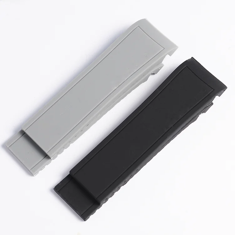 Black Grey New Silicon Rubber Replacement Diver Watch Band Strap For Porsche 24mm