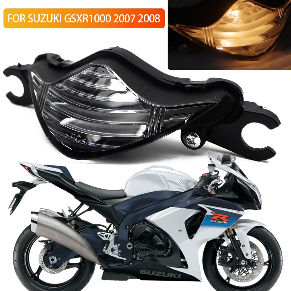 

Для Suzuki GSXR1000 GSXR 1000 K7 2007 2008 Верхняя Передняя ходовая фара в сборе, фара, аксессуары для мотоциклов, противотуманные фары