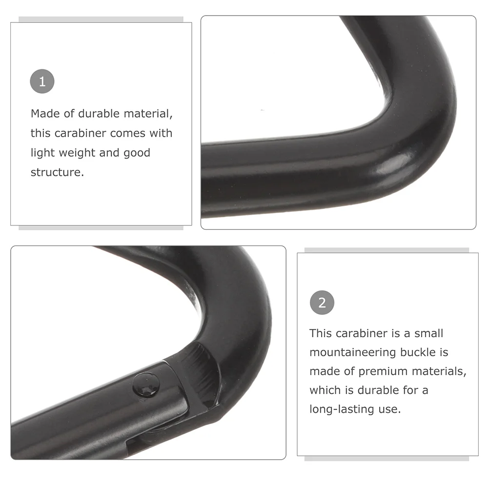 6-шт карабин для скалолазания треугольная сверхмощная пряжка большие черные