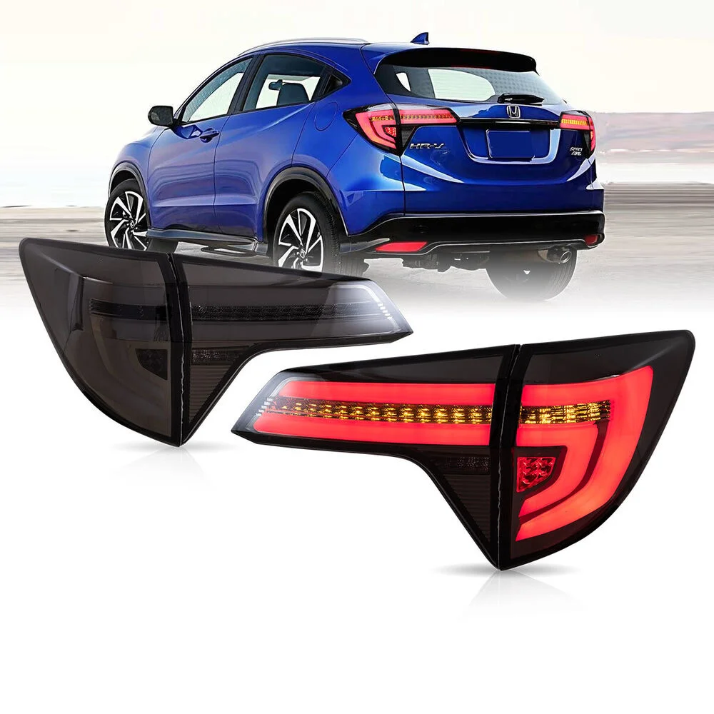

Car Accessories LED Smoke Tail Lights for Honda HR-V 2016-2022 Animation Rear Lamps Assembly DRL Signal Automotive Plug And Play