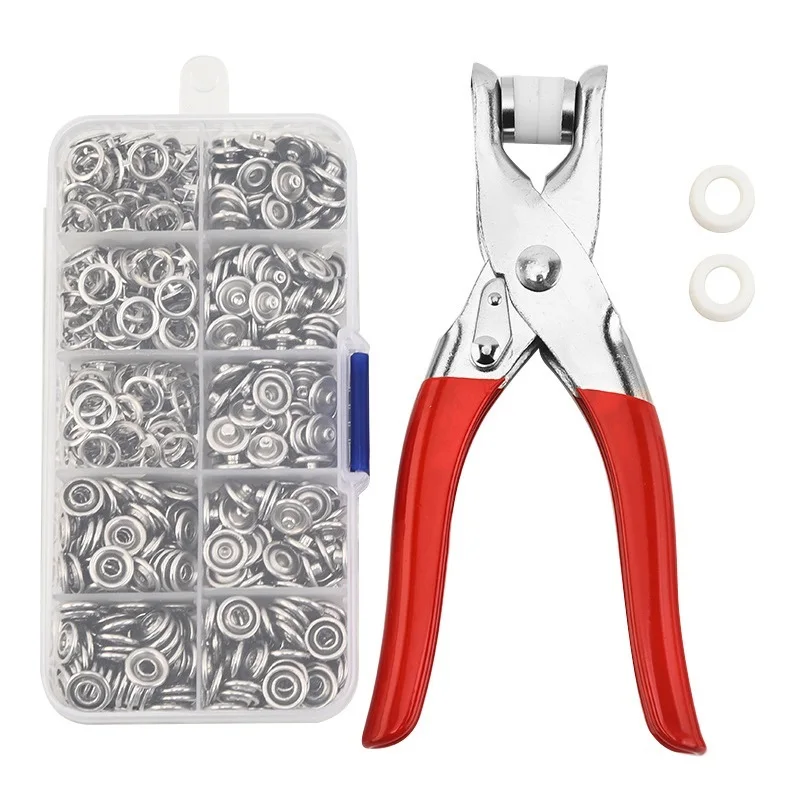 Metal Snaps Buttons Pliers Set Snap Fasteners Kit Tool Metal Sewing Buttons Press Studs Snap for Installing Clothes Bags