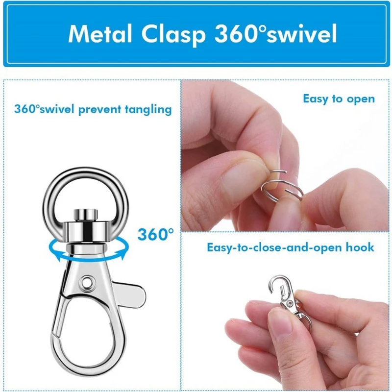 

Large Small Lobster Claw Clasp Silver Bracelet Necklace Clasp Suitable for Diy