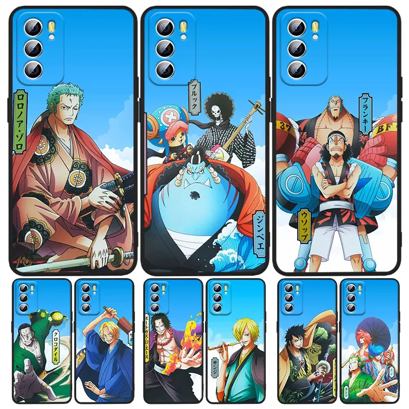 

Anime One Piece Phone Case For OPPO A5 A9 A12 A1K AX7 A72 A52 A31 A53 A53S A73 A93 A94 A74 A16 2018 2020 Black luxury Back Capa