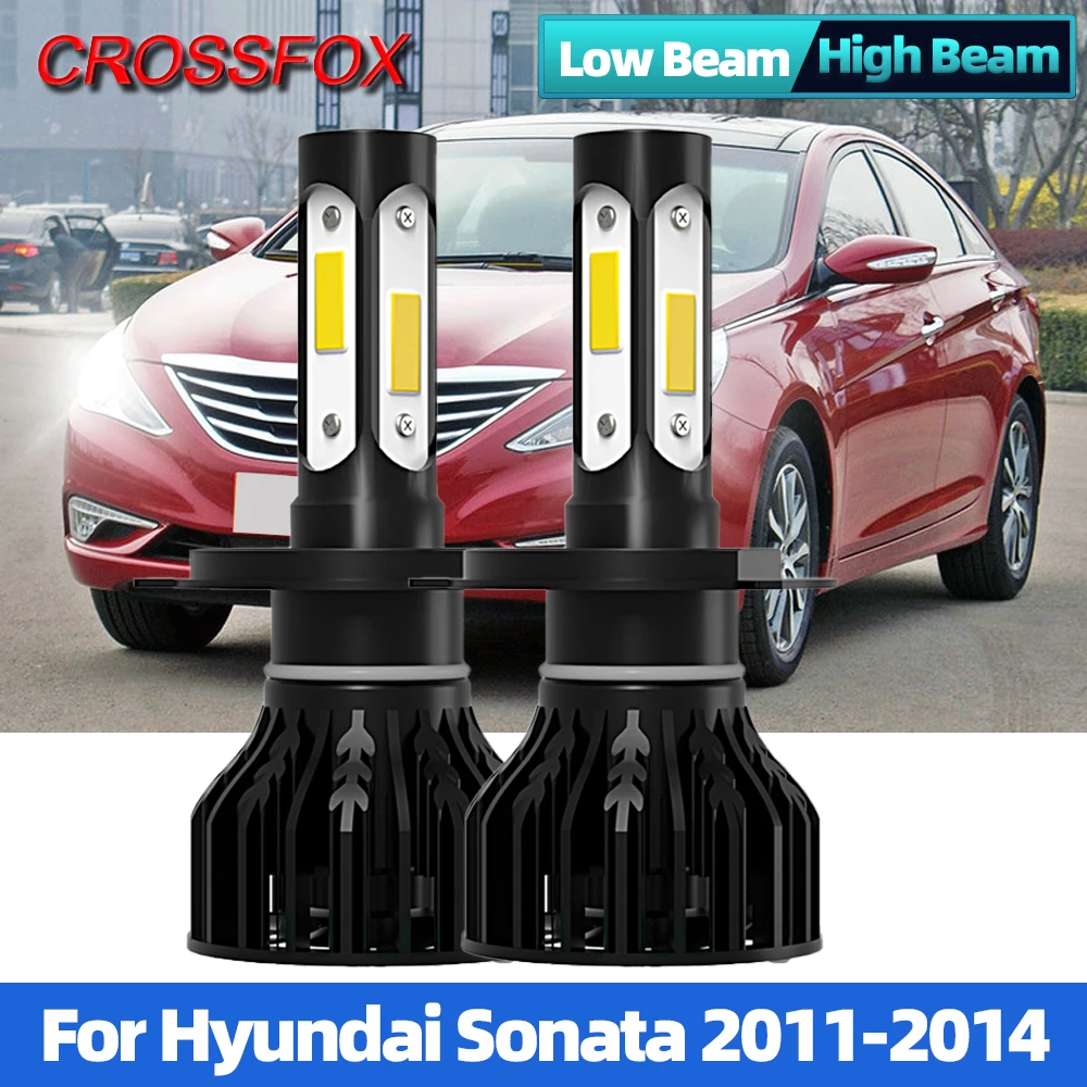 

90W 12000LM 4-Sides Car Headlight H7 CSP Chip Auto Light Bulb 6000k High Low Beam For Hyundai Sonata 2011 2012 2013 2014