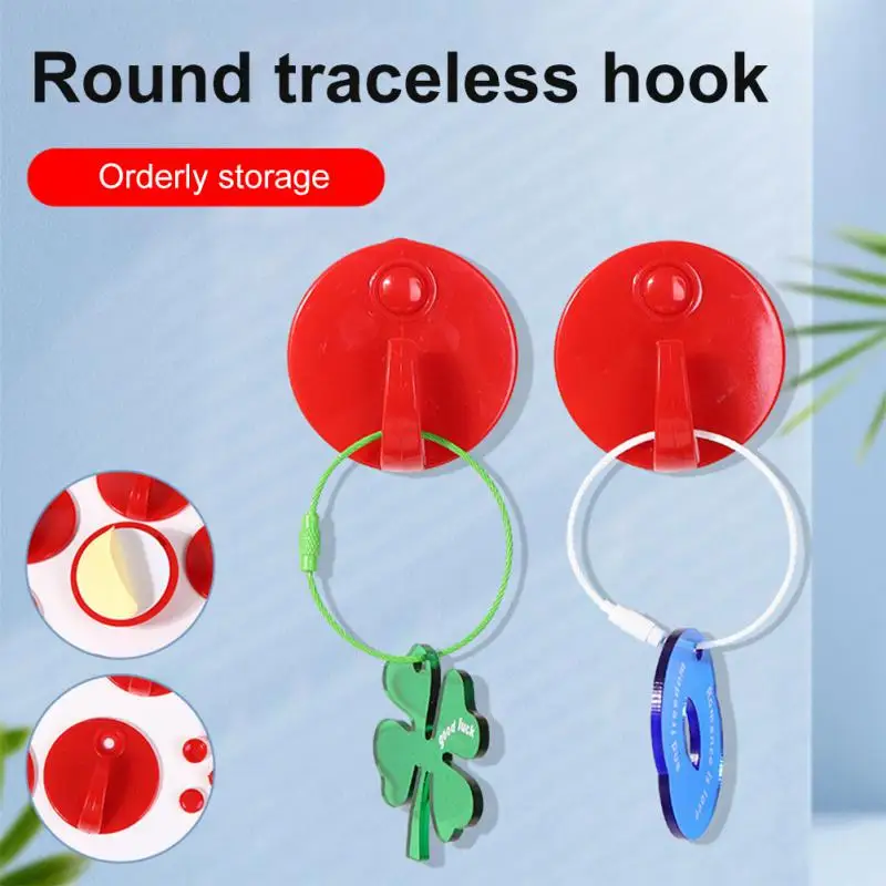 

Chinese Knot Red Hook Room Layout Bedroom Wedding Round Hook Punch Free Chinese New Year Festive Hook Hooks