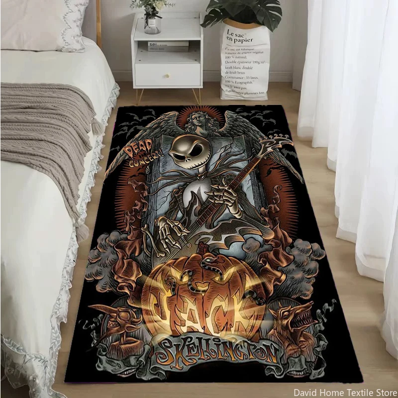 Декоративный коврик с рисунком черепа Джека на Хэллоуин для детей напольный мат