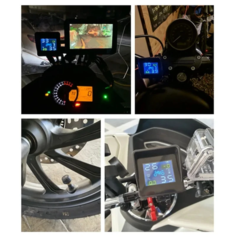 Мотоциклетный солнечный TPMS мотор система контроля давления и температуры в