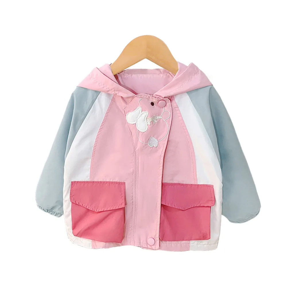 Верхняя одежда для девочек пальто 2024 весенне-осенняя новая маленьких от 1 до 2 лет