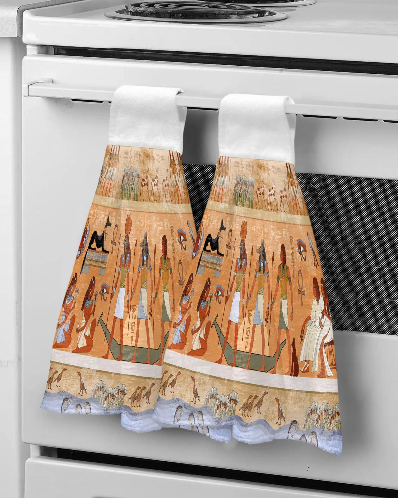 

Египетская стенная роспись полотенца для рук из микрофибры впитывающие полотенца, носовой платок, кухонная посуда, чистящее полотенце