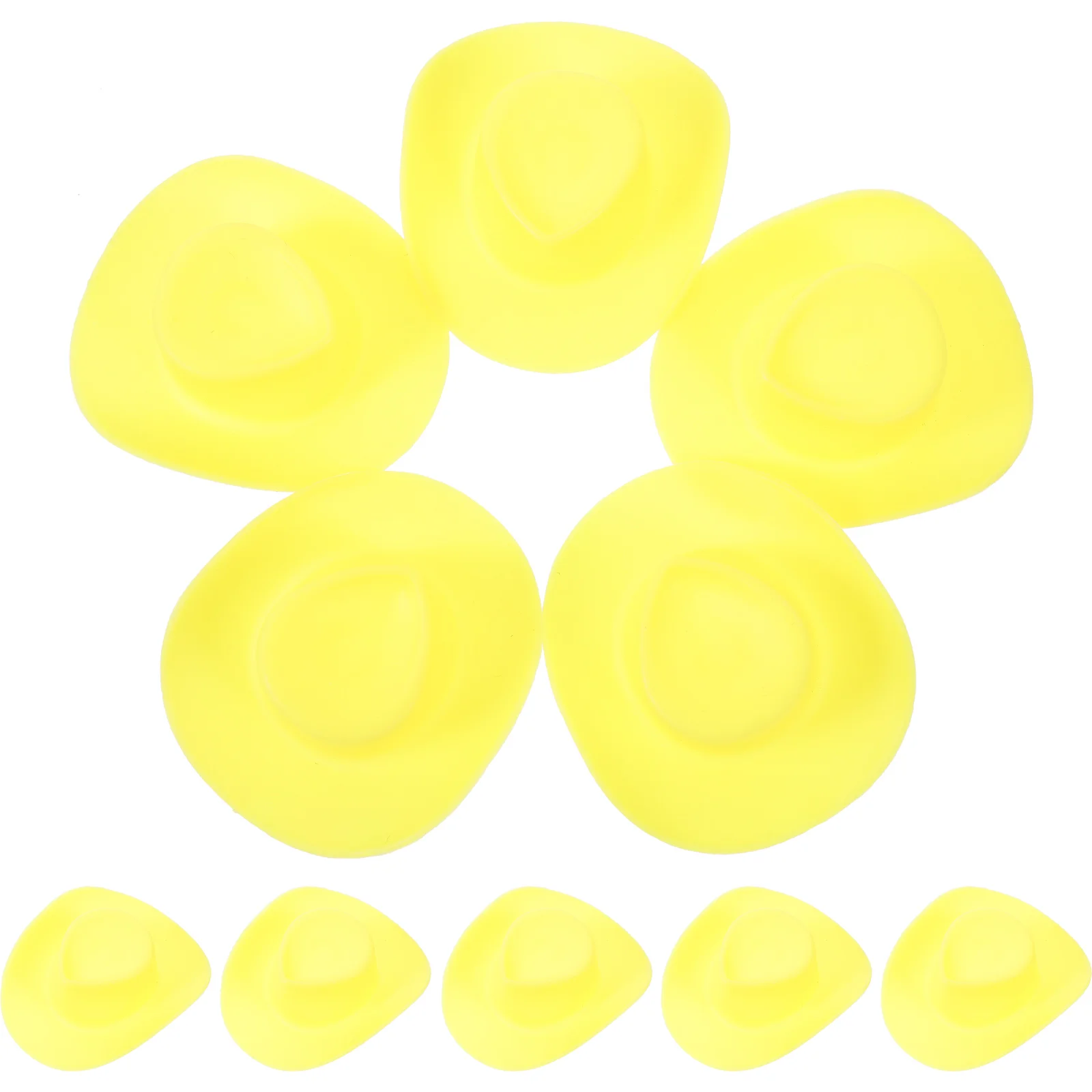 

10 Pcs Mini Hat Tiny Hats Adorable Craft Decorative Crafts Decorations Small House Plastic The Cap Cake