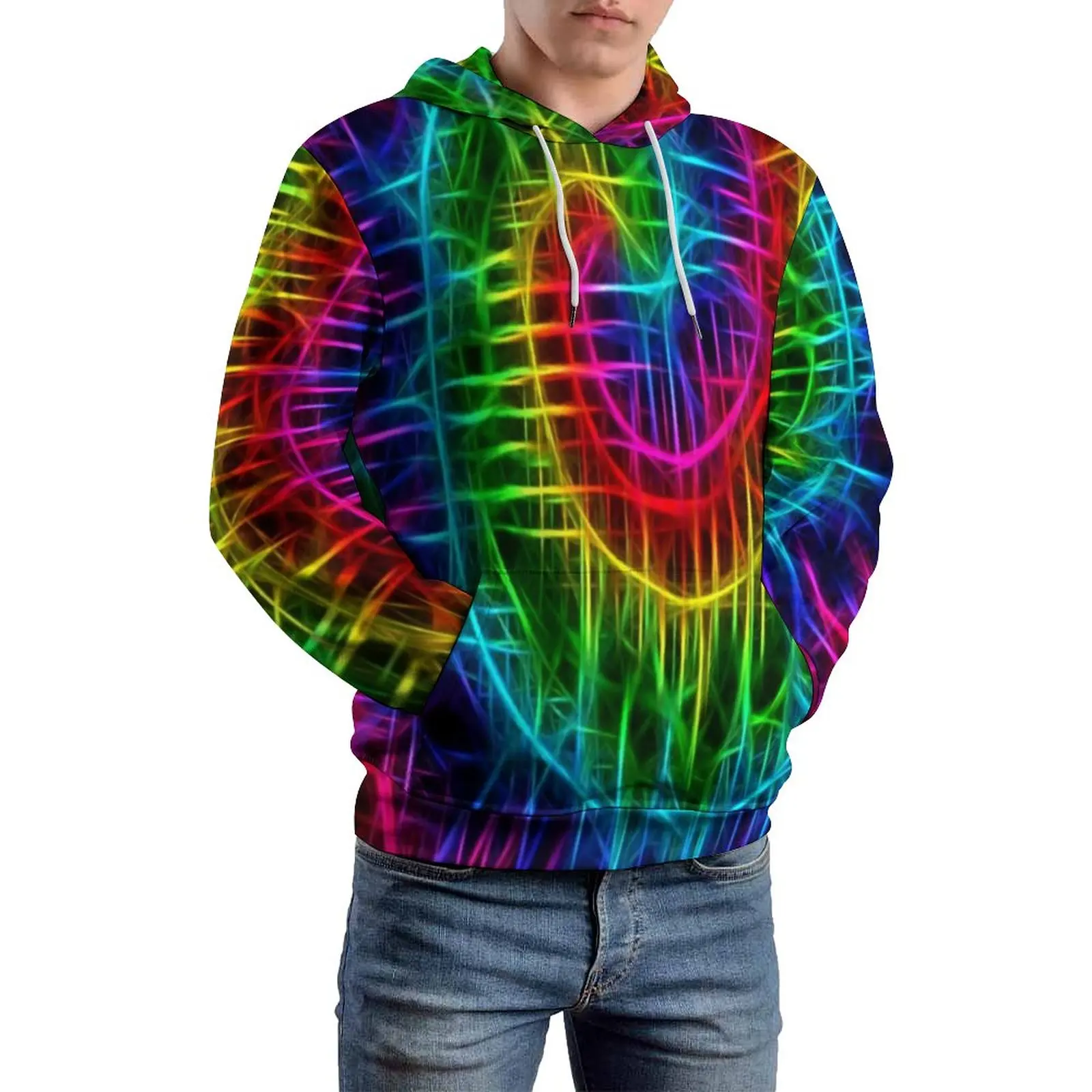 

Tie Dye Loose Hoodies Cool Abstract Spiral Korean Fashion Hoodie Man Long-Sleeve Kawaii Pattern Sweatshirts Big Size