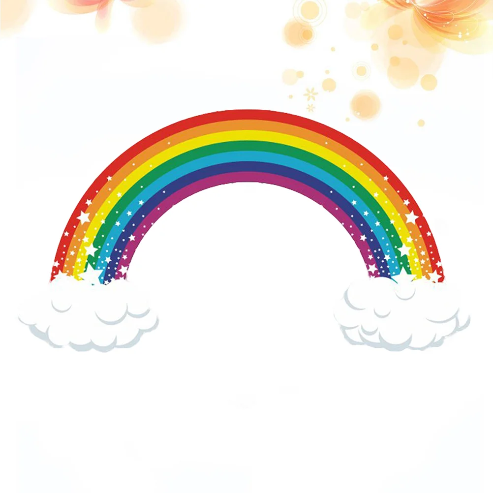 

Наклейка на стену с радужным окном, Мультяшные детские обои для малышей, самодельные виниловые наклейки для спальни, творческих комнат, Пра...