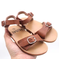 soft leather sport design hard sole kids toddler baby girls boys flat summer fashion sandals