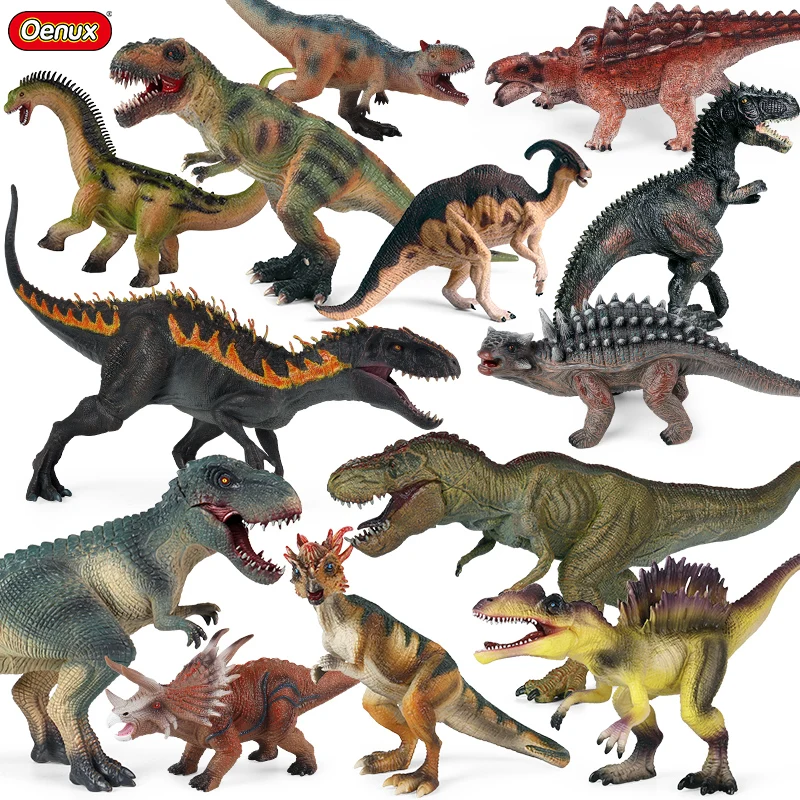

Oenux Savage Jurassic Dinosaurs Figurines T-Rex Pterodactyl Saichania Velociraptor Model Action Figures Collection Kids Toy Gift
