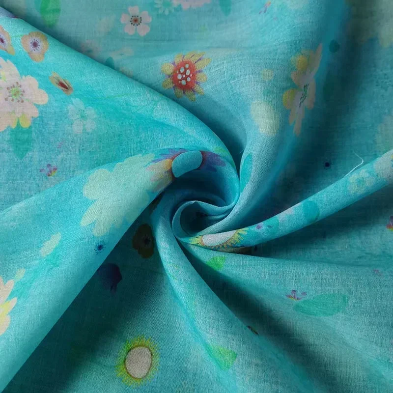 Темно-синий высококачественный натуральный 100% чистый льняной тканевый халат с