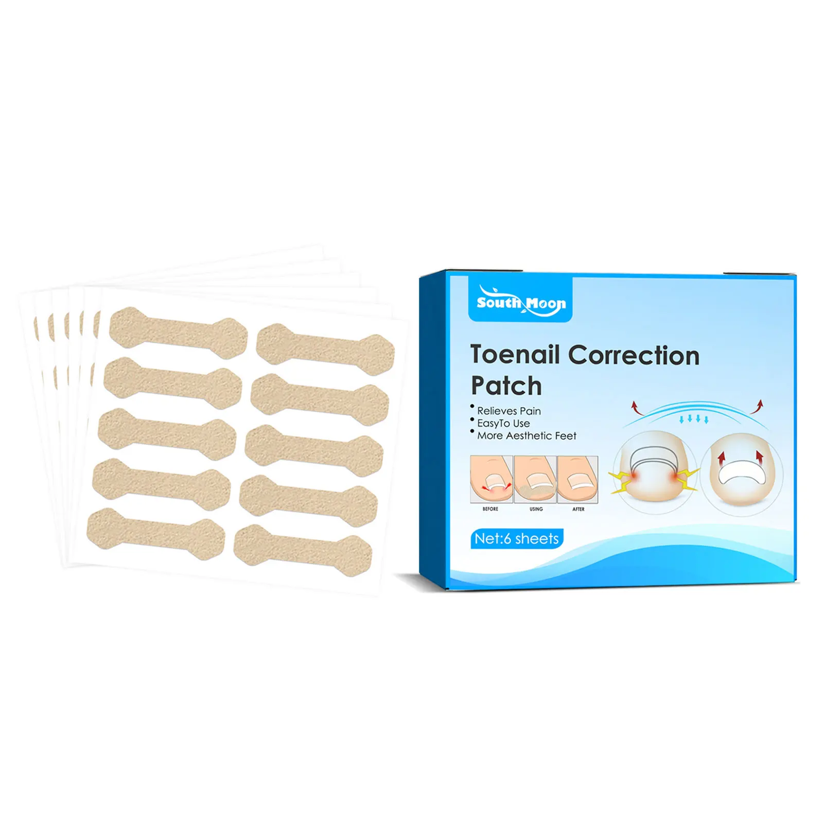 

Ingrown Nail Correction Sticker Ingrown Toenail Tool 60 Pieces Toenail Correction Stickers With Nail Correction Tool Toenail