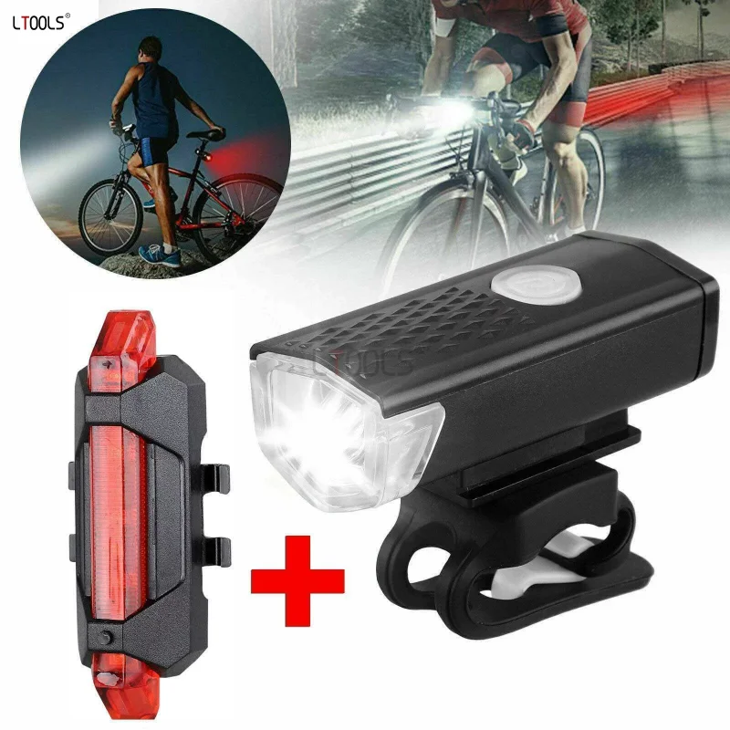

Mountainous Highway Bicycle Headlights and Taillights Package Light USB Charging Lighting Cycling Equipment Bicycle Accessories