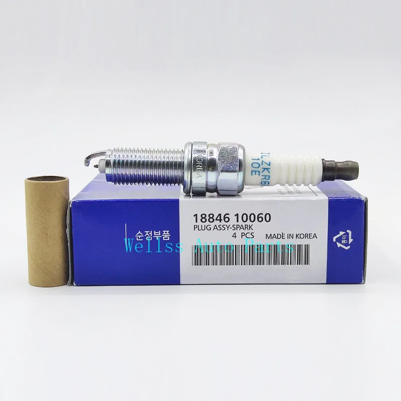 

4х иридиевая Свеча зажигания 18846-10060 SILZKR6B10E для Hyundai I30 IX35 IX40 Kia Rio Soul Accent Veloster Solaris 1884610060