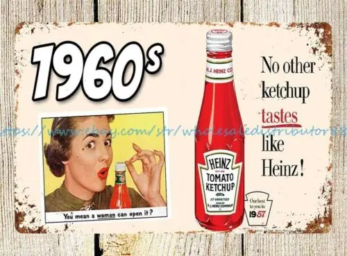 Украшение интерьера 1960-х годов Heinz Ketchup Винтажная реклама металлическая жестяная