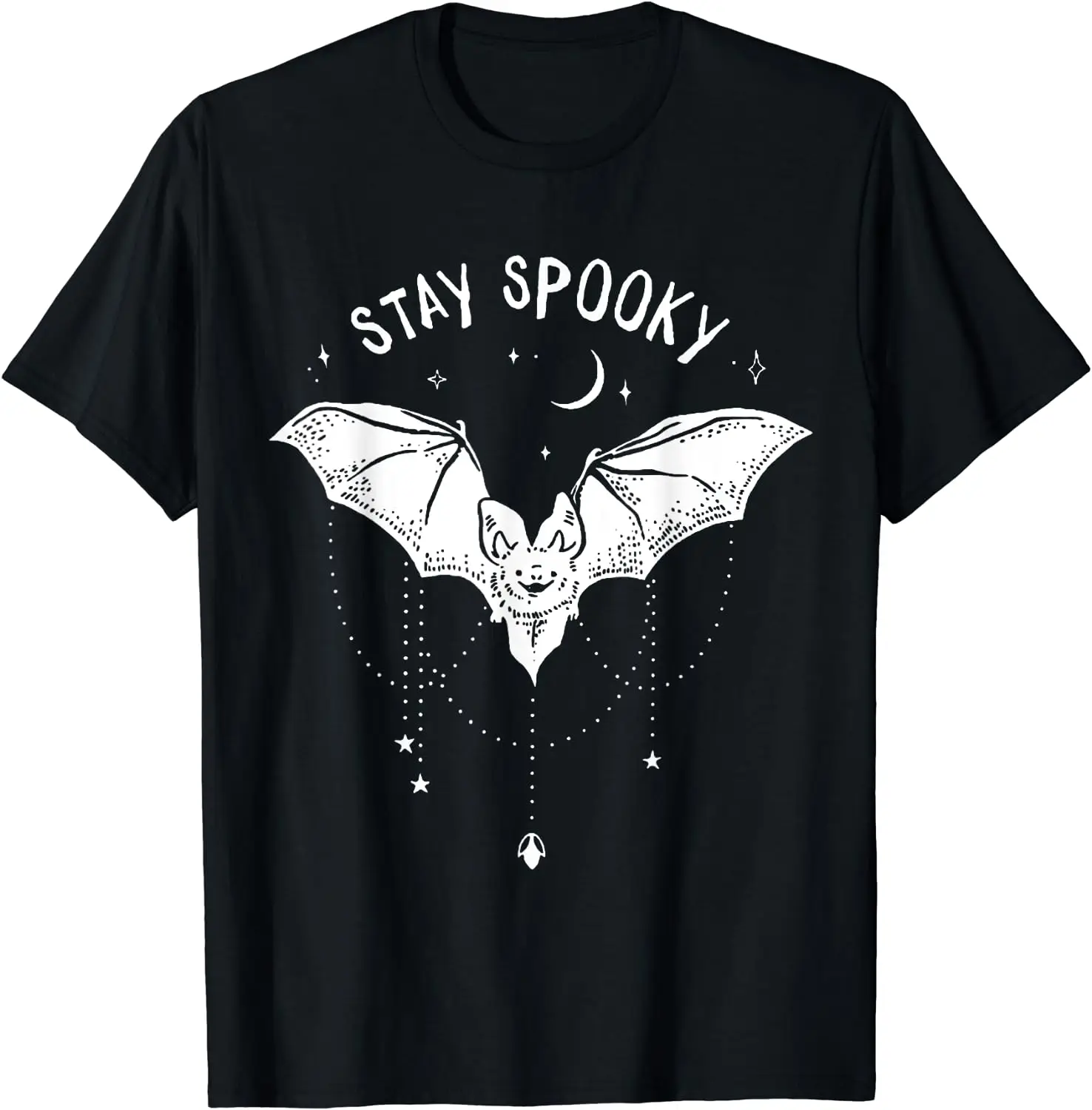 

Stay Spooky Gothic Vampire Bat Halloween T-Shirt for Men Women Short Casual Cotton Daily Four Seasons Tees Men Clothing T Shirt